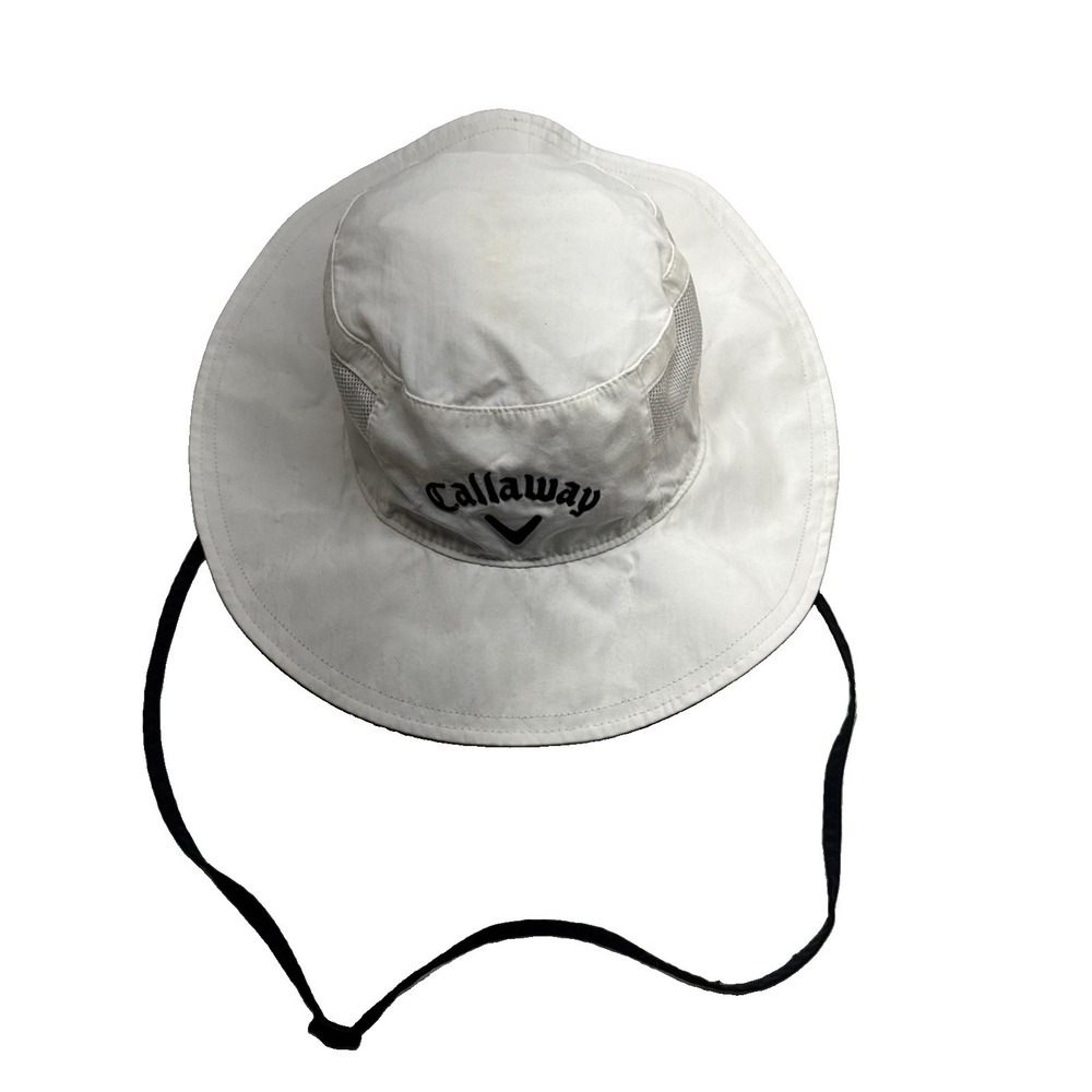 Callaway White Golf Sun Hat Lightweight Breathable Nylon Size L/XL